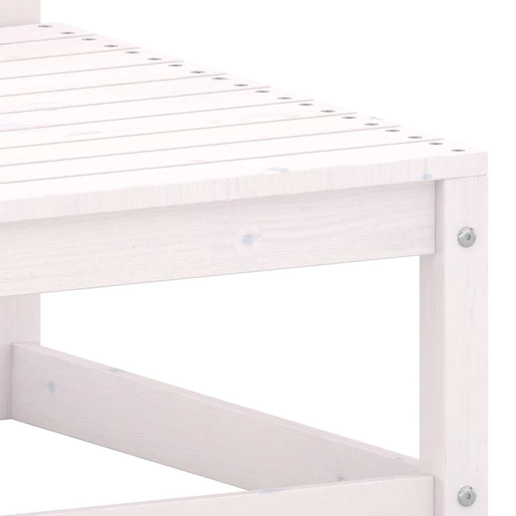 Fauteuil central de jardin en pin blanc et coussins anthracite - Jusqu'à -34%