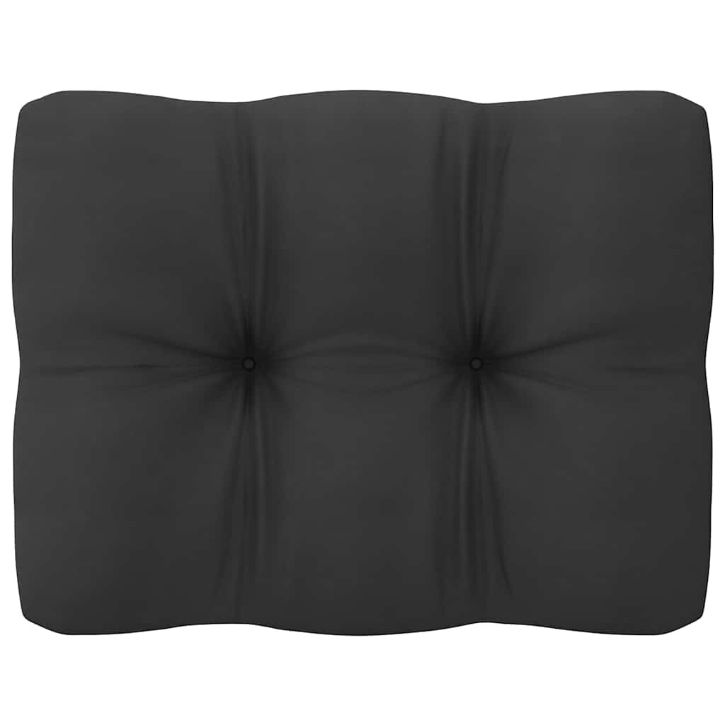 Fauteuil central de jardin en pin blanc et coussins anthracite - Jusqu'à -34%