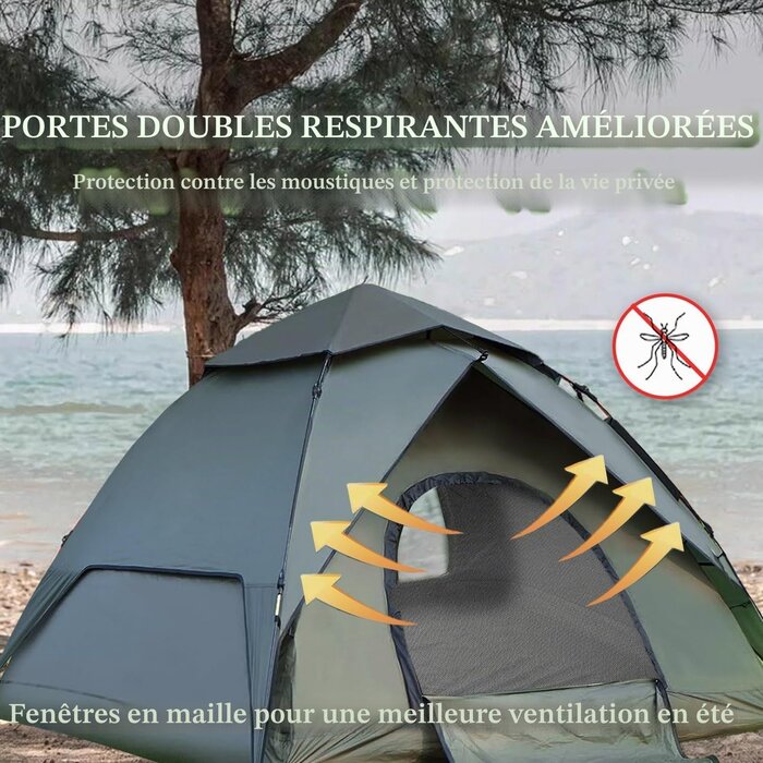 Tente Pop-up Automatique 3 Places - Jusqu'à 33% de remise sur nos modèles