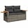 Banquette de jardin 2 places en polyrotin gris - Jusqu'à 35% de réduction