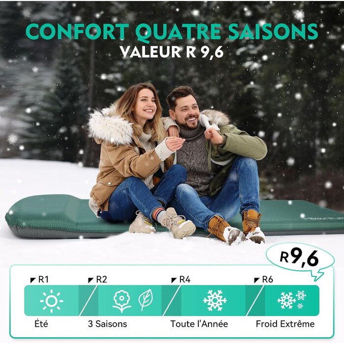 Matelas de camping autogonflant 195x70x8 cm - Jusqu'à 34% de remise