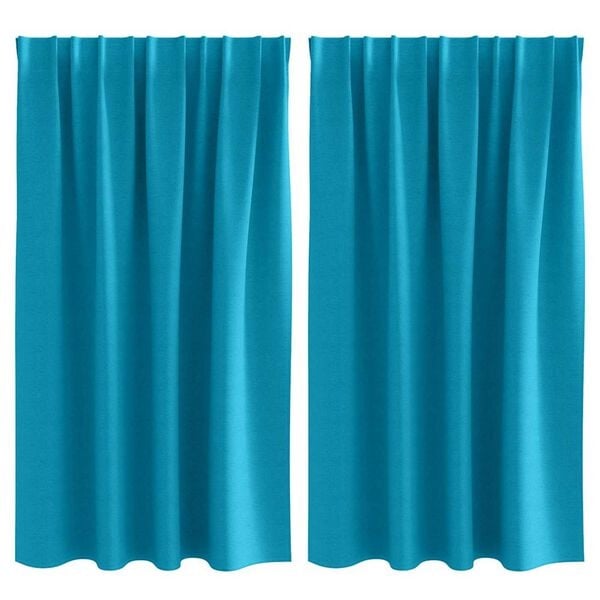 Vidaxl Lot de 2 rideaux occultants turquoise 140x140 cm - Jusqu'à -32%