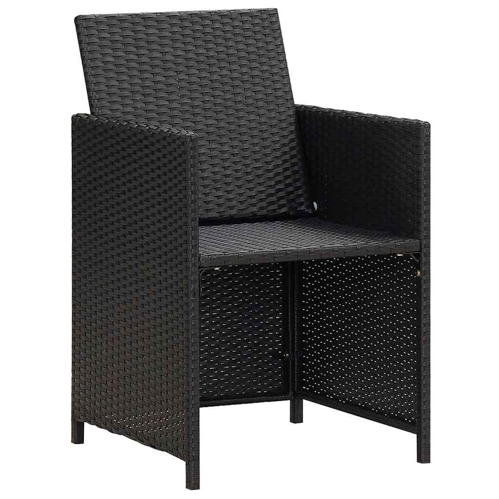 Vidaxl Lot de 4 chaises de jardin en résine tressée noire - Jusqu'à 30% de remise