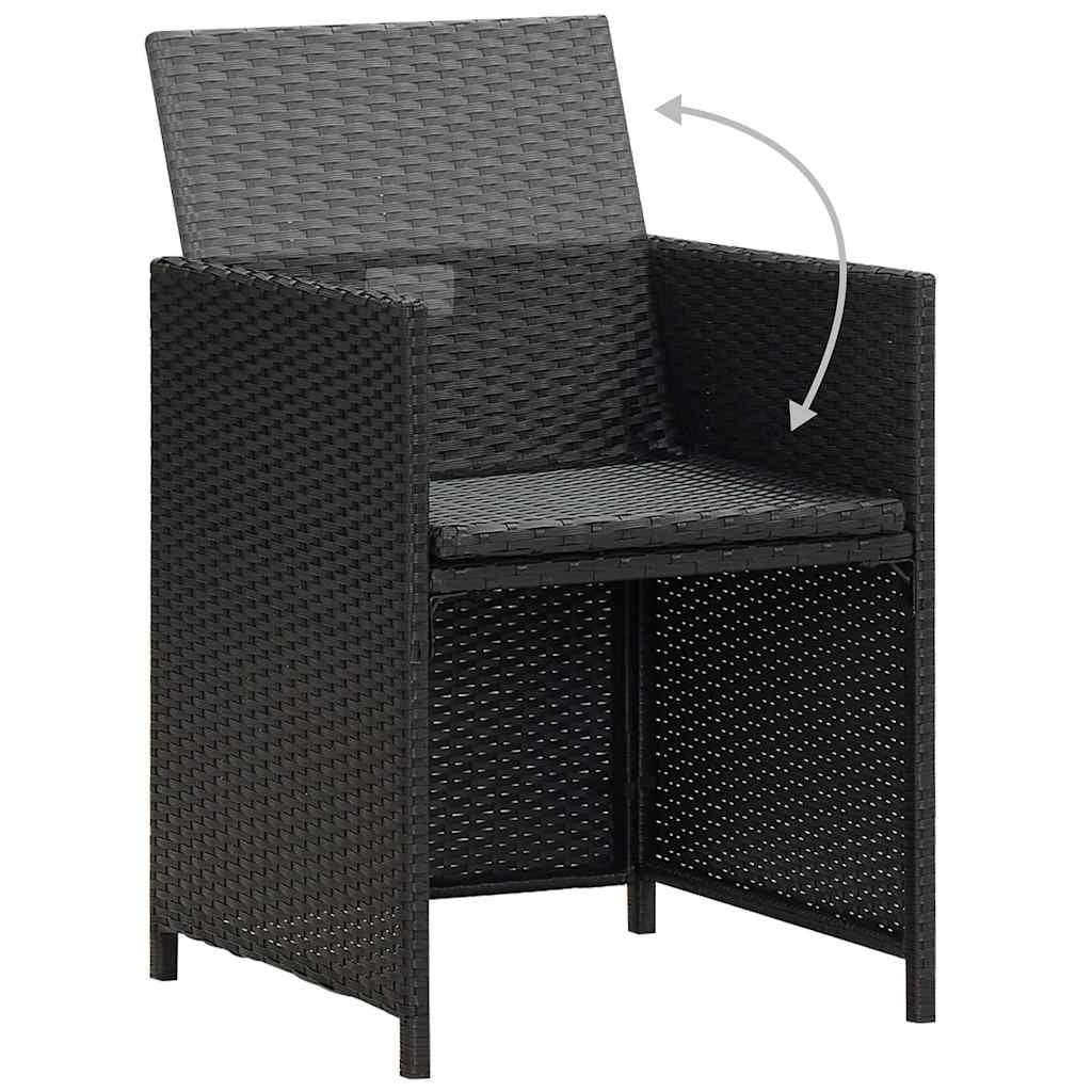 Vidaxl Lot de 4 chaises de jardin en résine tressée noire - Jusqu'à 30% de remise