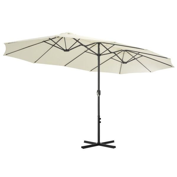 Vidaxl Parasol de jardin 460x270 cm - Sable - Jusqu'à 35% de réduction