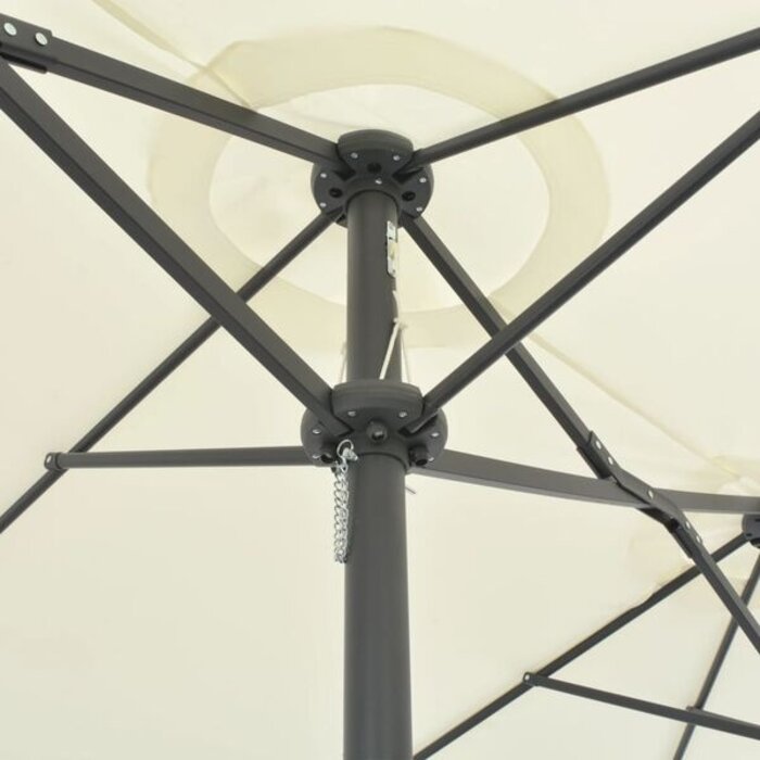 Vidaxl Parasol de jardin 460x270 cm - Sable - Jusqu'à 35% de réduction