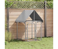 Vidaxl Chenil pour chien avec toit 100x100x150cm - 60% de remise - Acier galvanisé