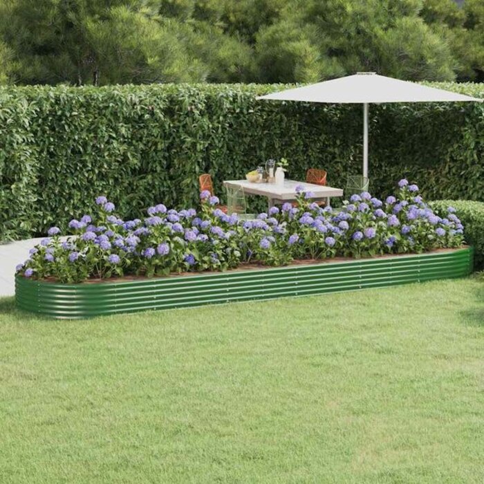 Vidaxl Jardinière surélevée ovale acier vert 523 cm - Jusqu'à -29%