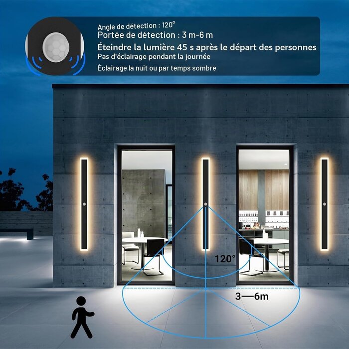 Applique Murale LED 100 cm avec Détecteur - Jusqu'à -34% sur votre éclairage