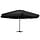 Parasol double XXL 600 cm en aluminium noir - Jusqu'à -35%