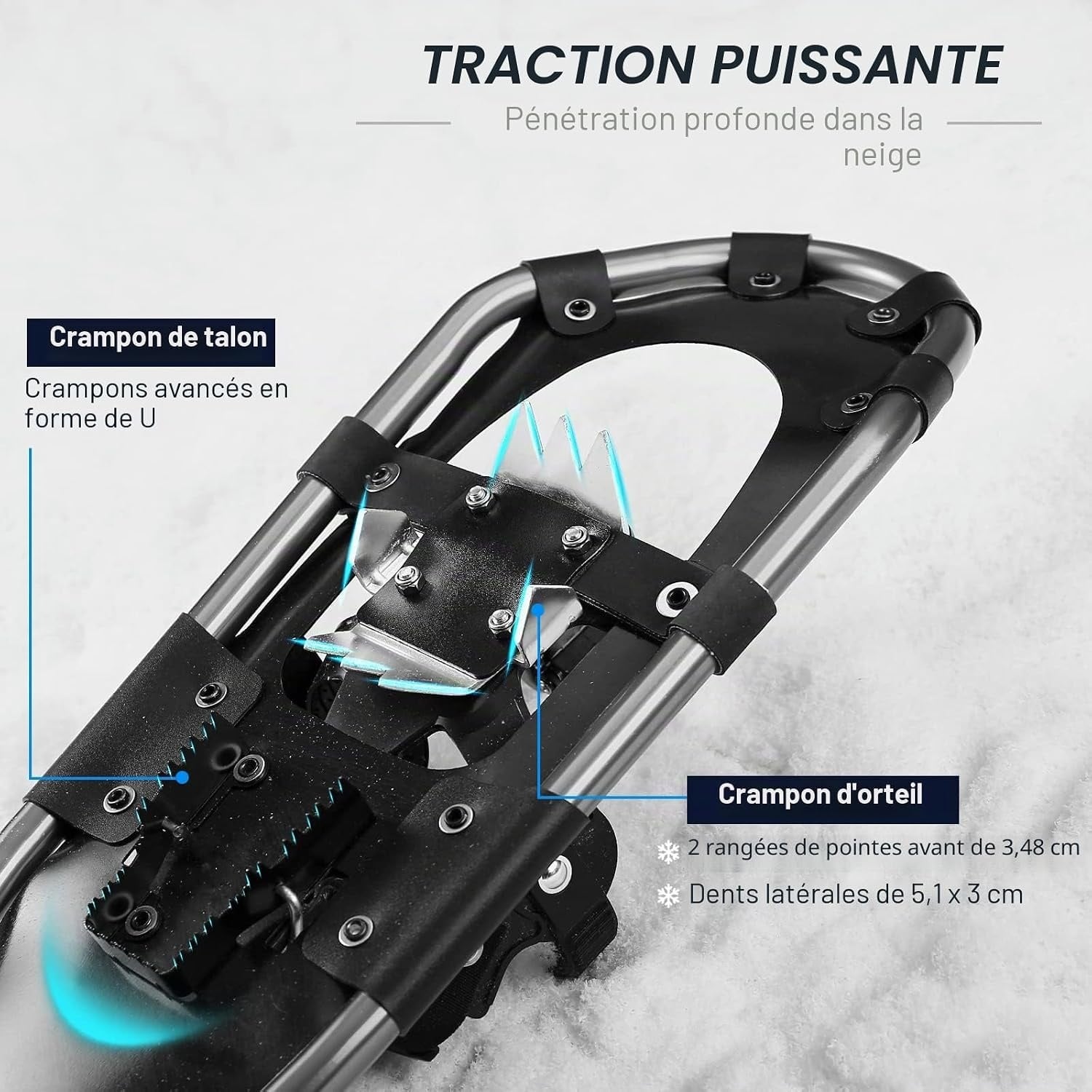 Kit raquettes à neige 4-en-1 - Taille M - Jusqu'à 35% de réduction