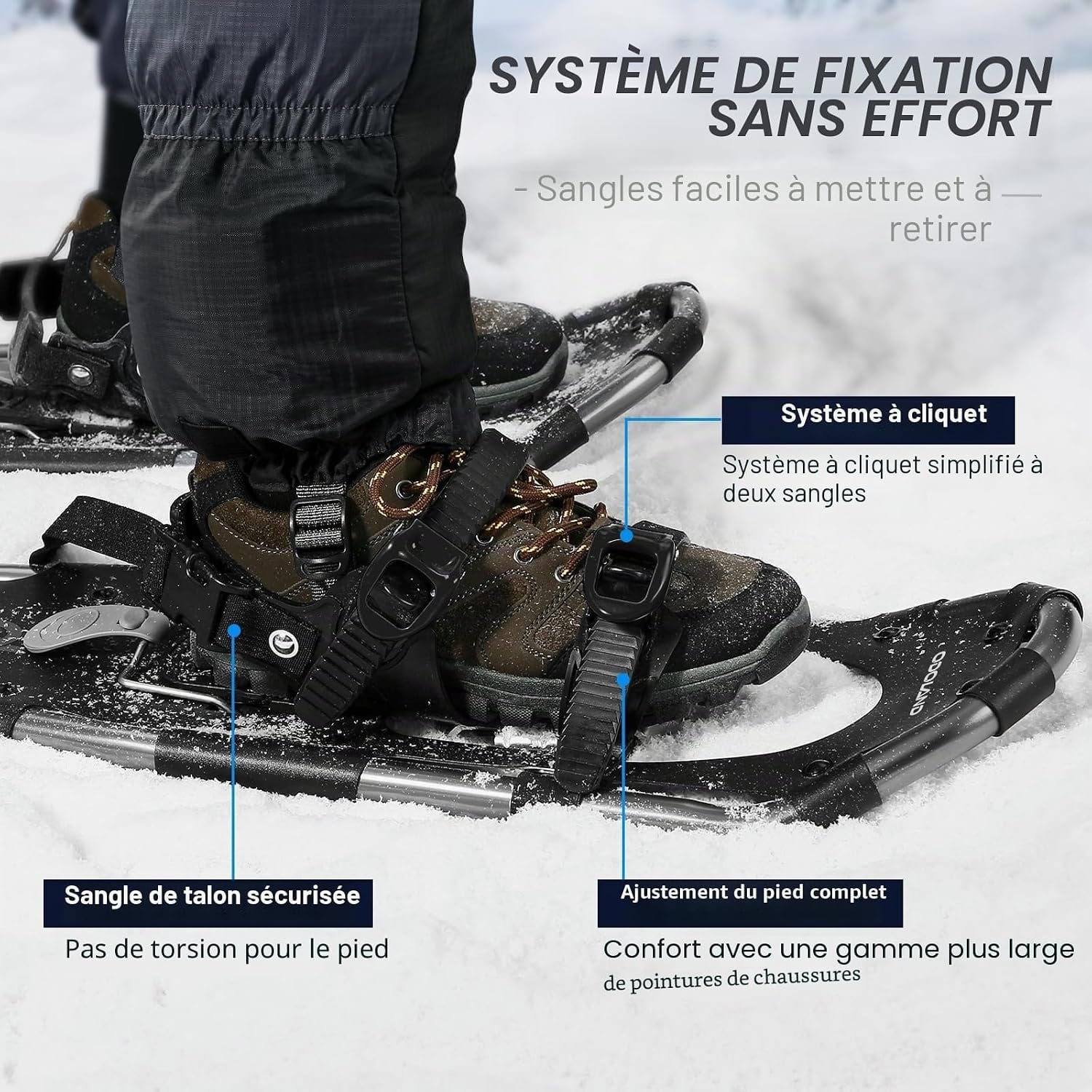 Kit raquettes à neige 4-en-1 - Taille M - Jusqu'à 35% de réduction