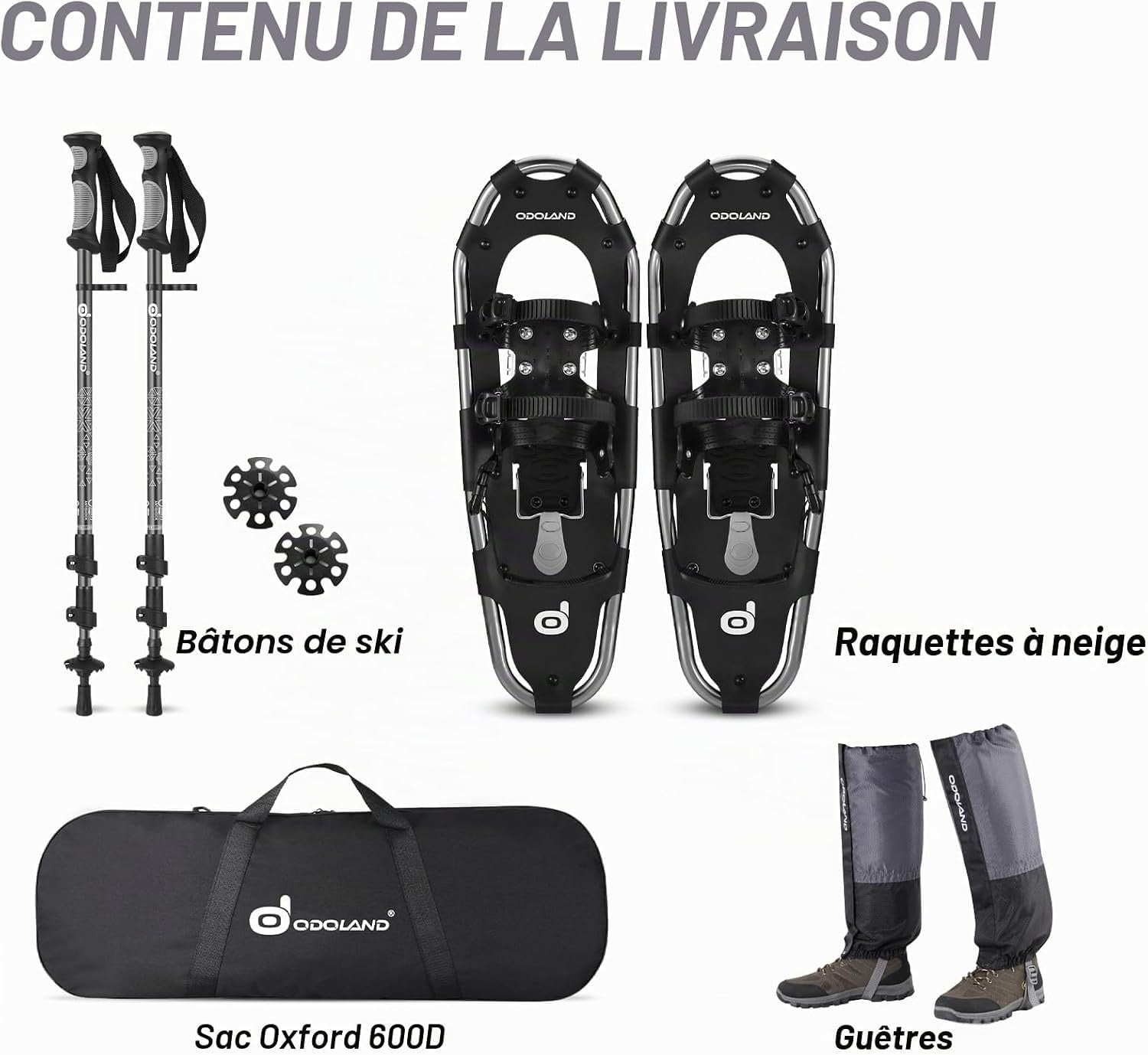 Kit raquettes à neige 4-en-1 - Taille M - Jusqu'à 35% de réduction