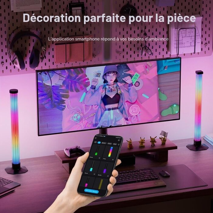 Barres LED RGBIC 43 cm pour TV & Gaming - Jusqu'à 32% de remise