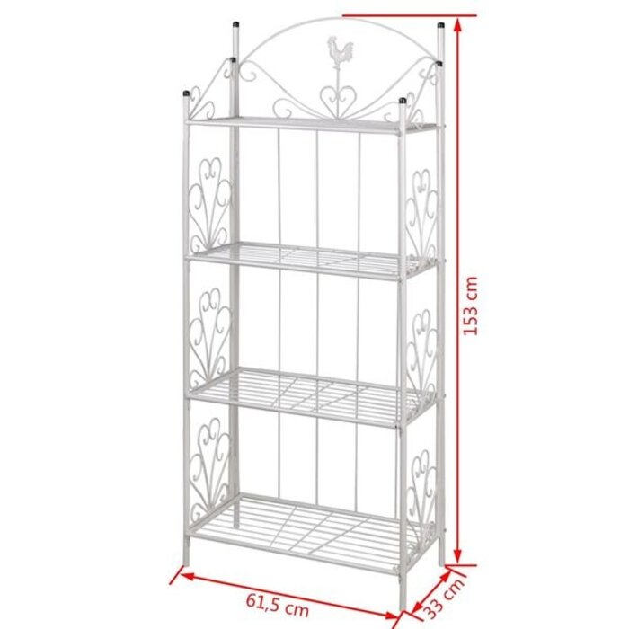 Vidaxl Étagère à plantes Maria 153 cm - Blanc - Jusqu'à -34%