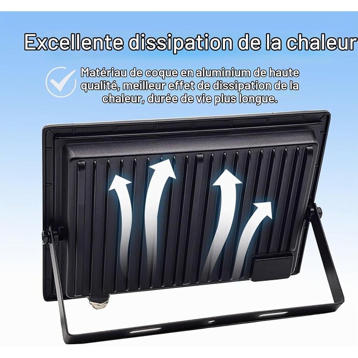 Lot de 2 Projecteurs LED 300W - 30000lm - Étanches IP66 - Jusqu'à -34%