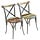 Lot de 2 chaises rétro bois recyclé et acier - Jusqu'à 35% de remise