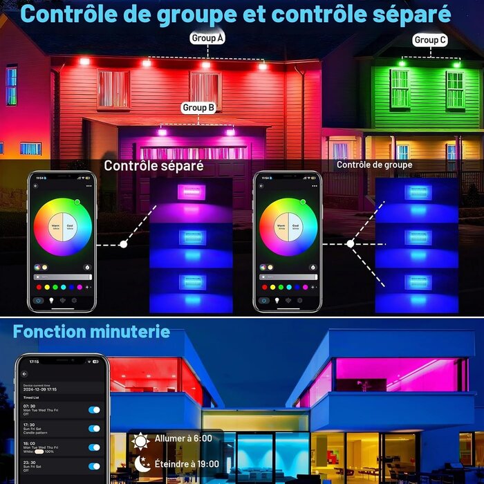 Projecteur LED RGB 100W IP66 - Connecté - Jusqu'à -33% sur l'outlet
