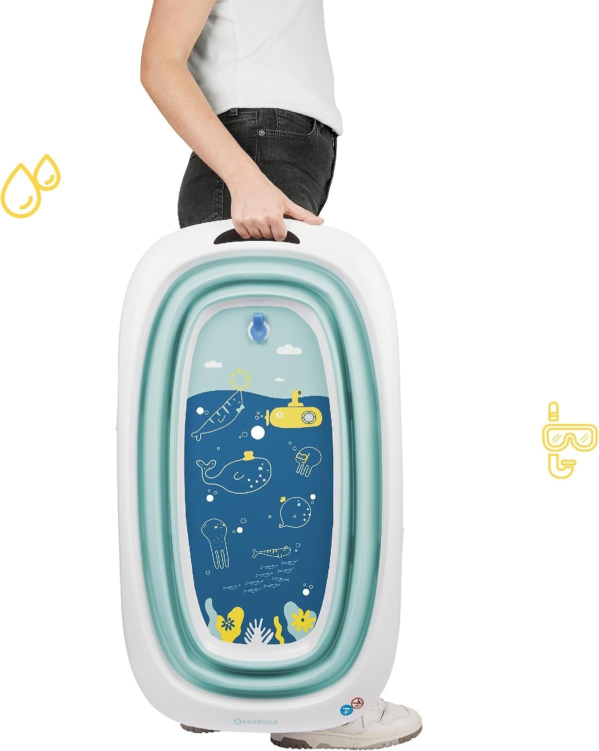 Baignoire bébé pliable 35L - Jusqu'à -32% sur le prix neuf