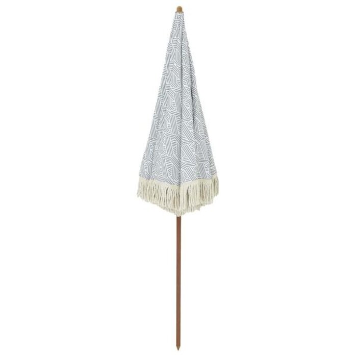 Vidaxl Parasol de plage inclinable gris et blanc - Jusqu'à 33% de réduction