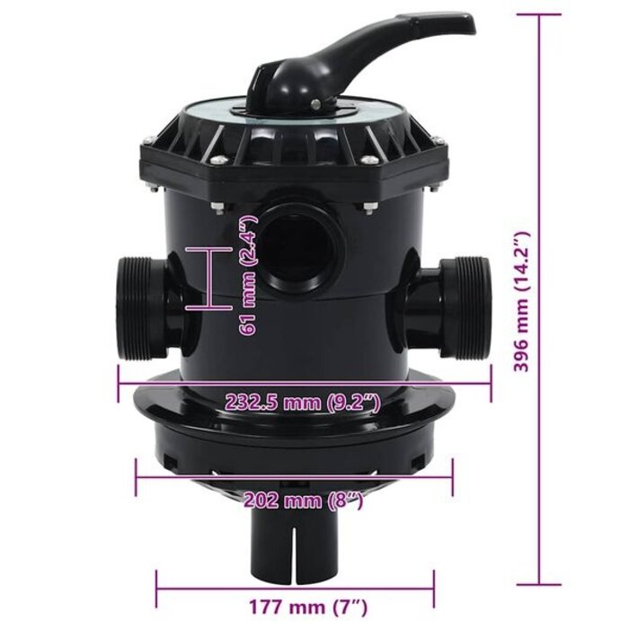 Vidaxl Vanne multivoies 6 voies 1,5" pour filtre à sable - Jusqu'à -35%