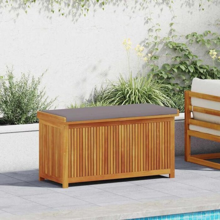 Vidaxl Coffre de jardin en bois d'acacia 113cm - Jusqu'à 35% de réduction