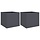 Lot de 2 jardinières en acier anthracite - 42x40x39 cm - Jusqu'à 34% de remise