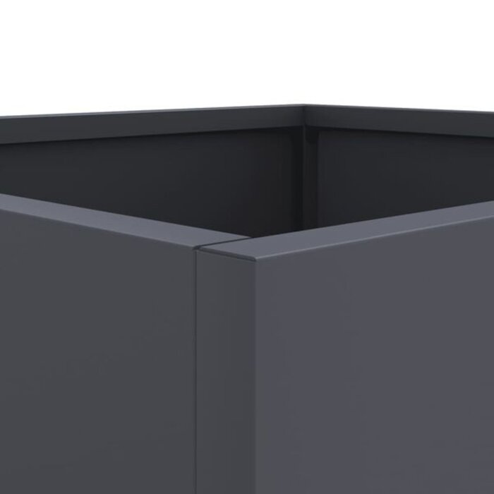 Vidaxl Lot de 2 jardinières en acier anthracite - 42x40x39 cm - Jusqu'à 34% de remise