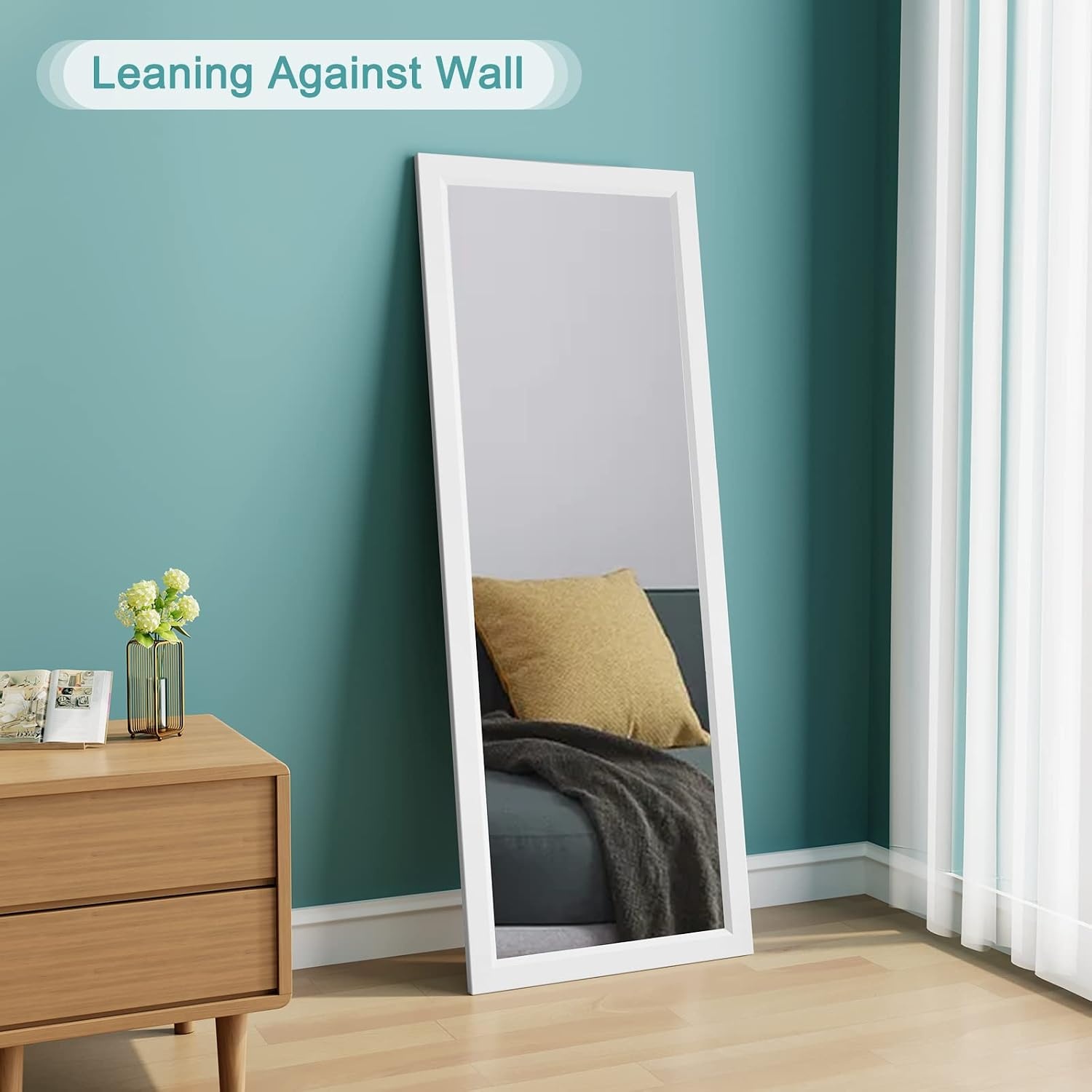 Miroir Rectangulaire 45x119 cm Blanc - Jusqu'à -29% sur le Prix Outlet