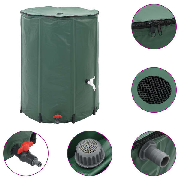 Vidaxl Récupérateur d'eau de pluie 1350L Pliable - Jusqu'à -35% en Outlet