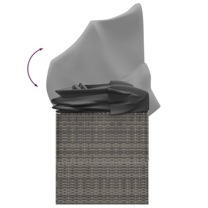 Vidaxl Bain de soleil avec auvent et coussins - Jusqu'à 35 % de remise