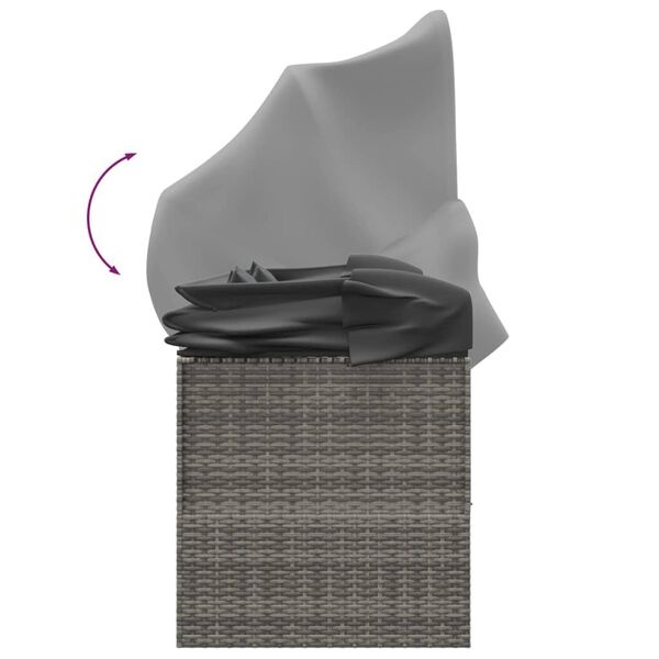 Vidaxl Bain de soleil avec auvent et coussins - Jusqu'à 35 % de remise