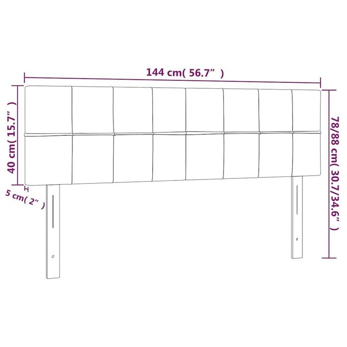 Lot de 2 têtes de lit tissu noir - Jusqu'à 33 % de remise
