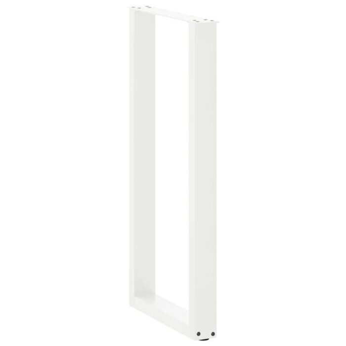 Vidaxl Pieds de table haute en U, Acier blanc - Jusqu'à -34%