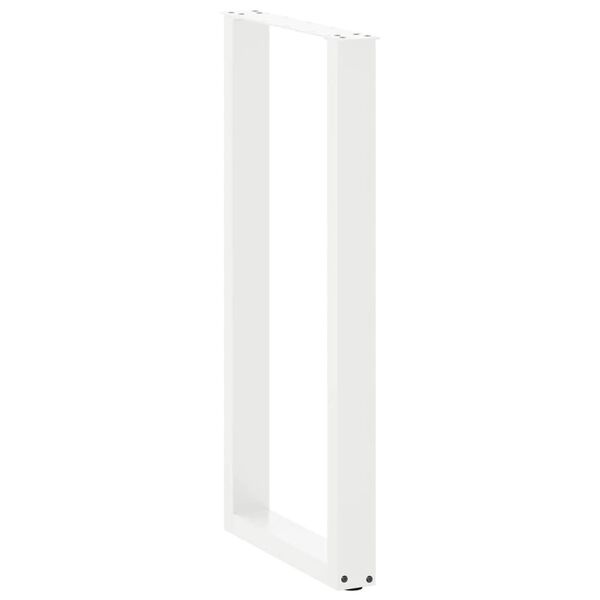Vidaxl Pieds de table haute en U, Acier blanc - Jusqu'à -34%