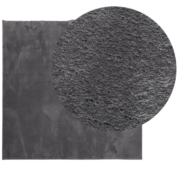 Vidaxl Tapis de sol rond 120x120 cm anthracite - Jusqu'à -33%