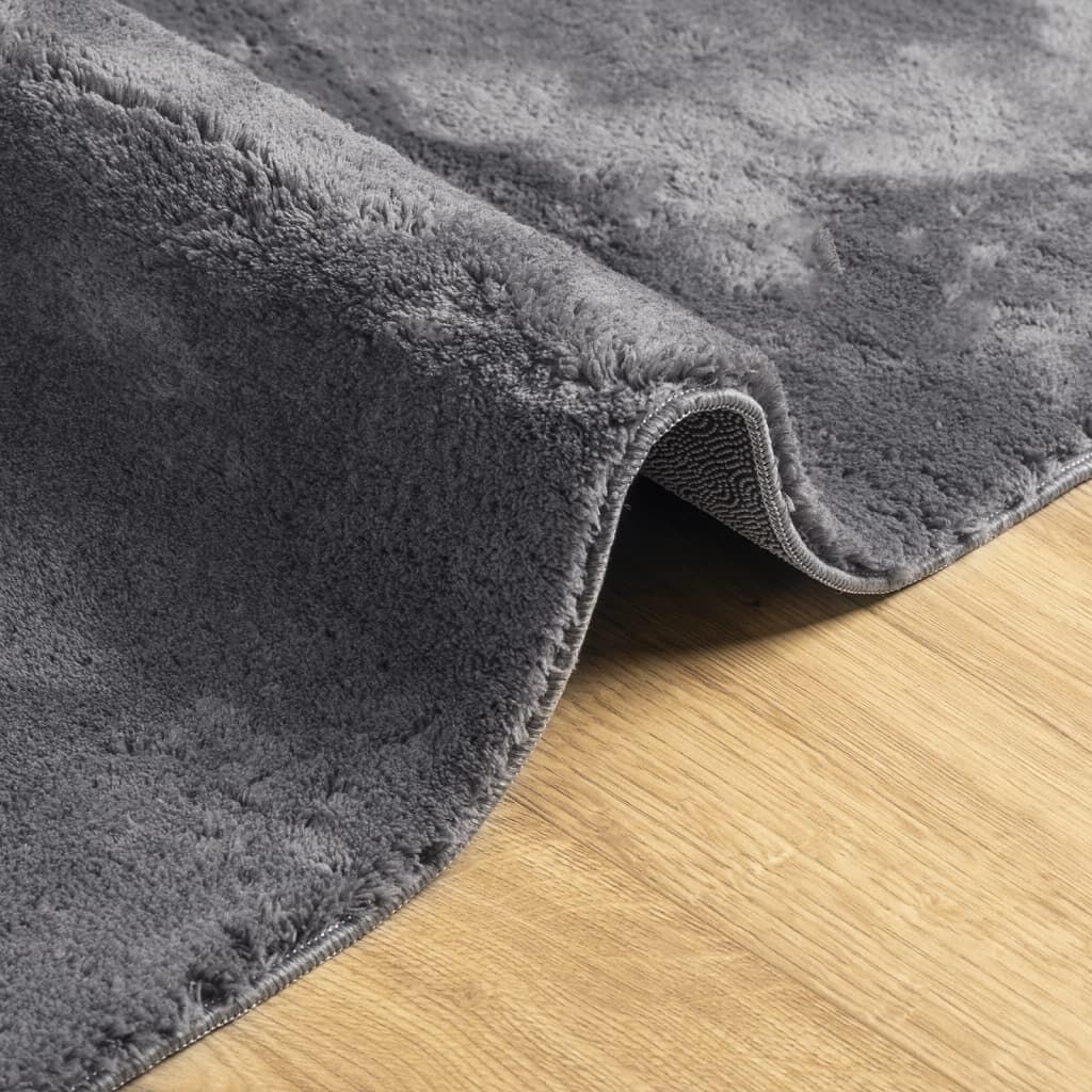 Vidaxl Tapis de sol rond 120x120 cm anthracite - Jusqu'à -33%