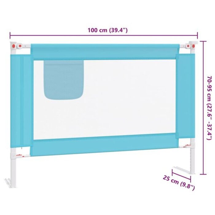 Vidaxl Barrière de lit enfant 100x25cm - Sécurité ajustable - Jusqu'à -33%