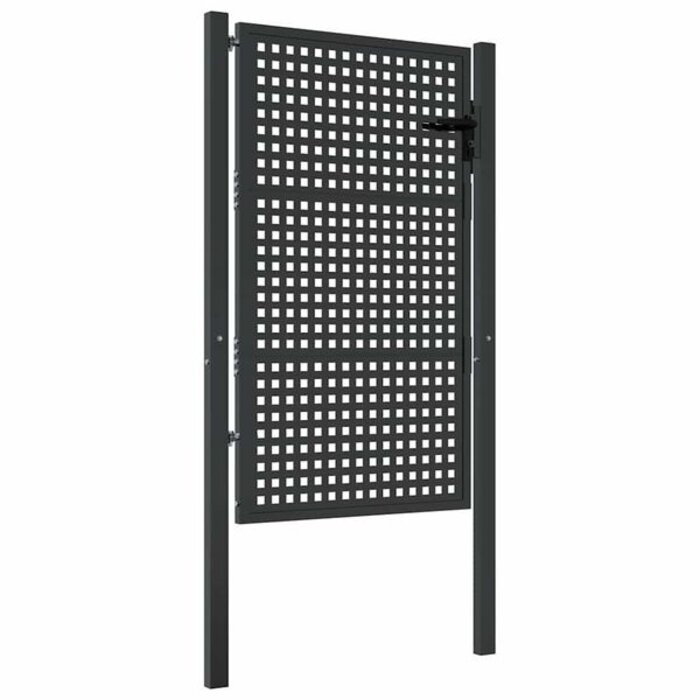 Vidaxl Portillon de jardin acier anthracite 105x175 cm - Jusqu'à 35% de réduction