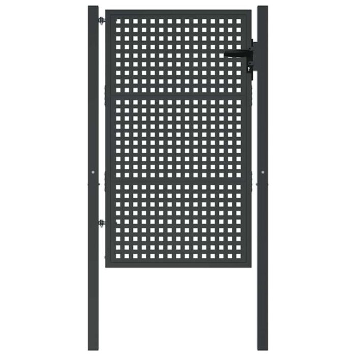 Vidaxl Portillon de jardin acier anthracite 105x175 cm - Jusqu'à 35% de réduction
