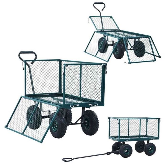 Vidaxl Chariot de jardin robuste 350 kg - Jusqu'à -35% sur nos modèles outlet