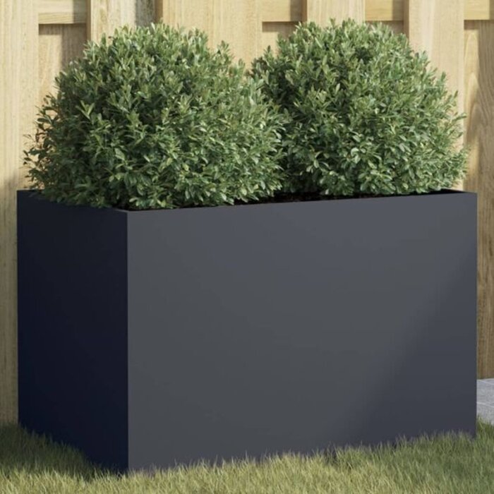 Vidaxl Bac à fleurs en acier anthracite 62x40x39 cm - Jusqu'à -33% de remise