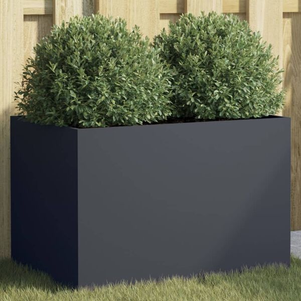 Vidaxl Bac à fleurs en acier anthracite 62x40x39 cm - Jusqu'à -33% de remise