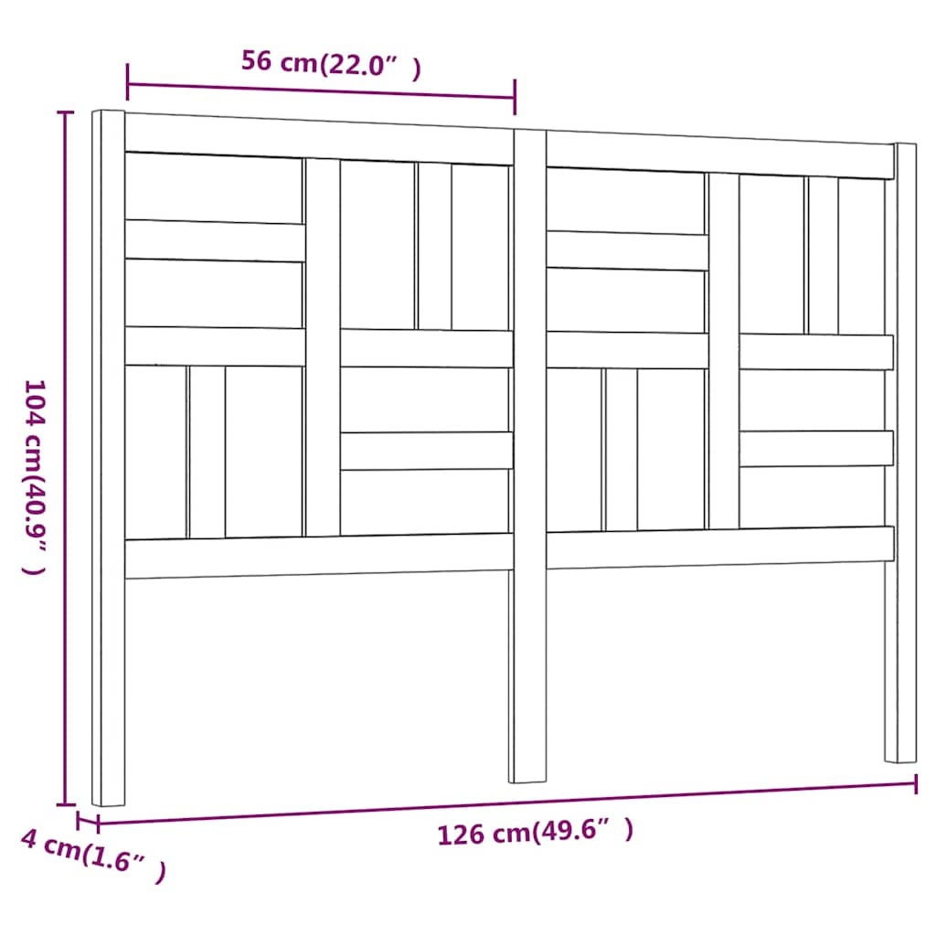 Vidaxl Tête de lit en pin massif blanc 126cm - Jusqu'à -32% sur votre sélection