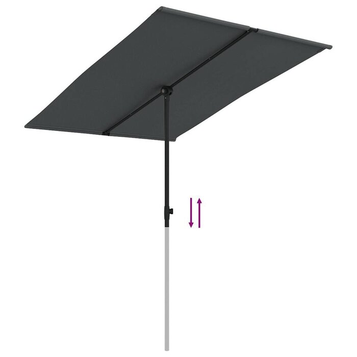 Vidaxl Parasol rectangulaire 2x1,5m Anthracite - Jusqu'à 38% de remise