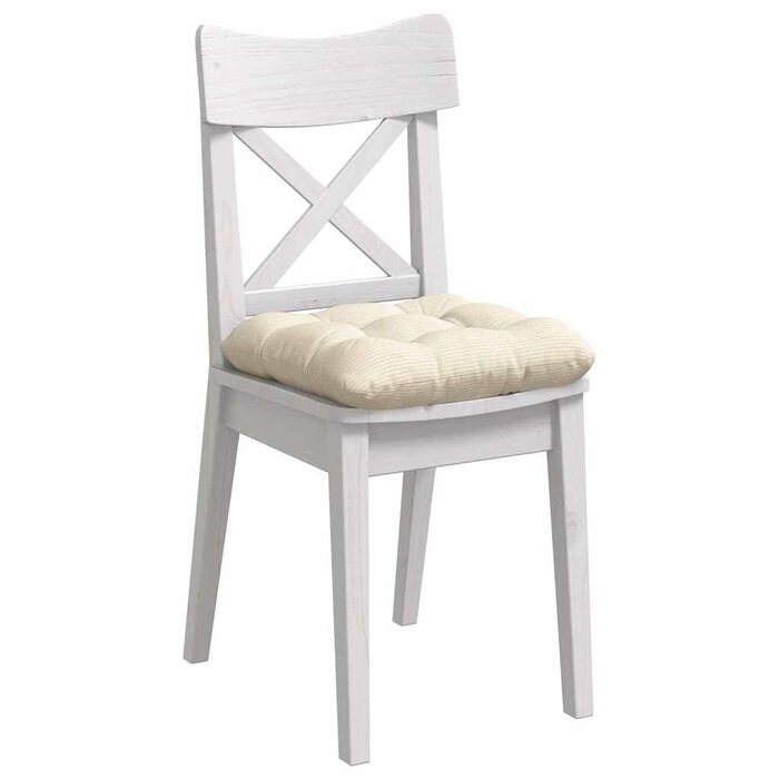 Vidaxl Lot de 4 coussins de siège 45x45 cm - Coton crème - Jusqu'à -33%