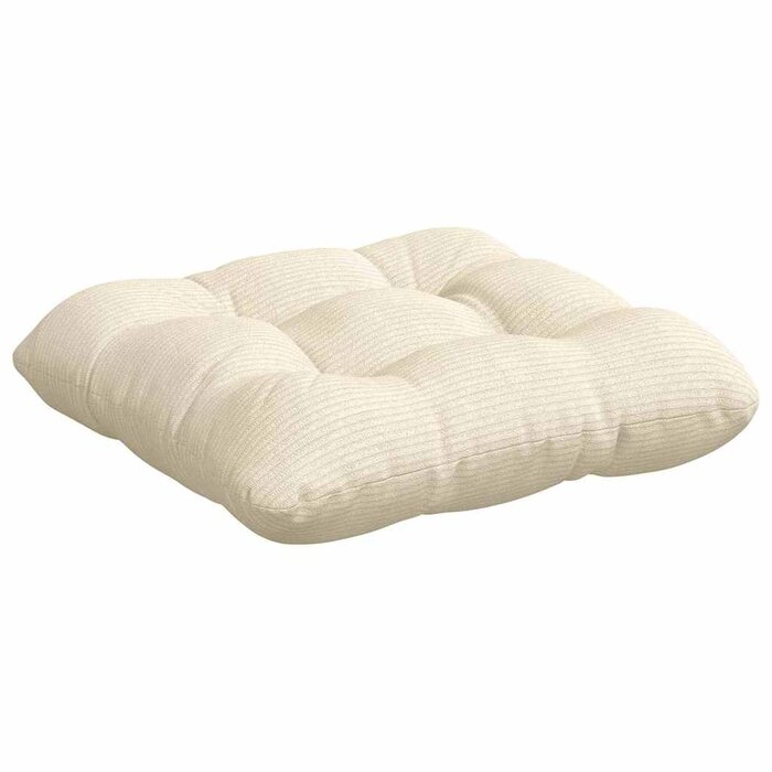 Vidaxl Lot de 4 coussins de siège 45x45 cm - Coton crème - Jusqu'à -33%