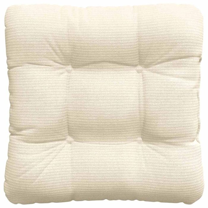 Vidaxl Lot de 4 coussins de siège 45x45 cm - Coton crème - Jusqu'à -33%