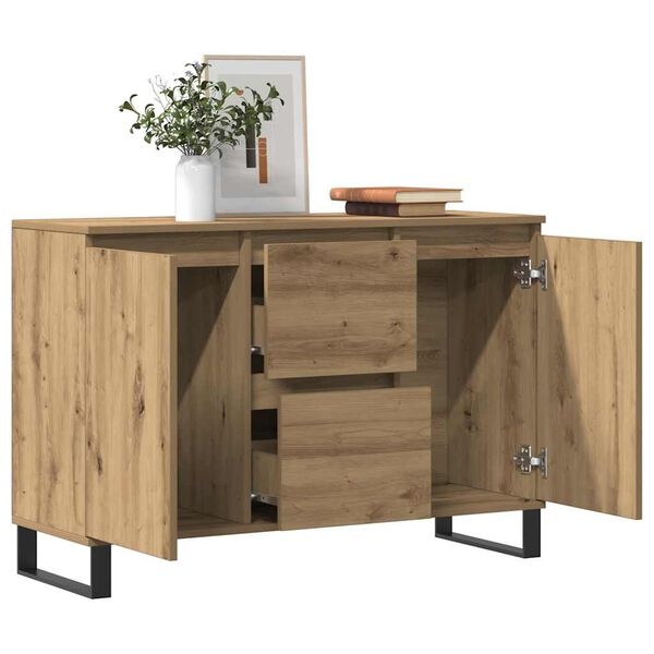 Vidaxl Buffet bas chêne artisan 101,5 cm - Jusqu'à 35% de remise