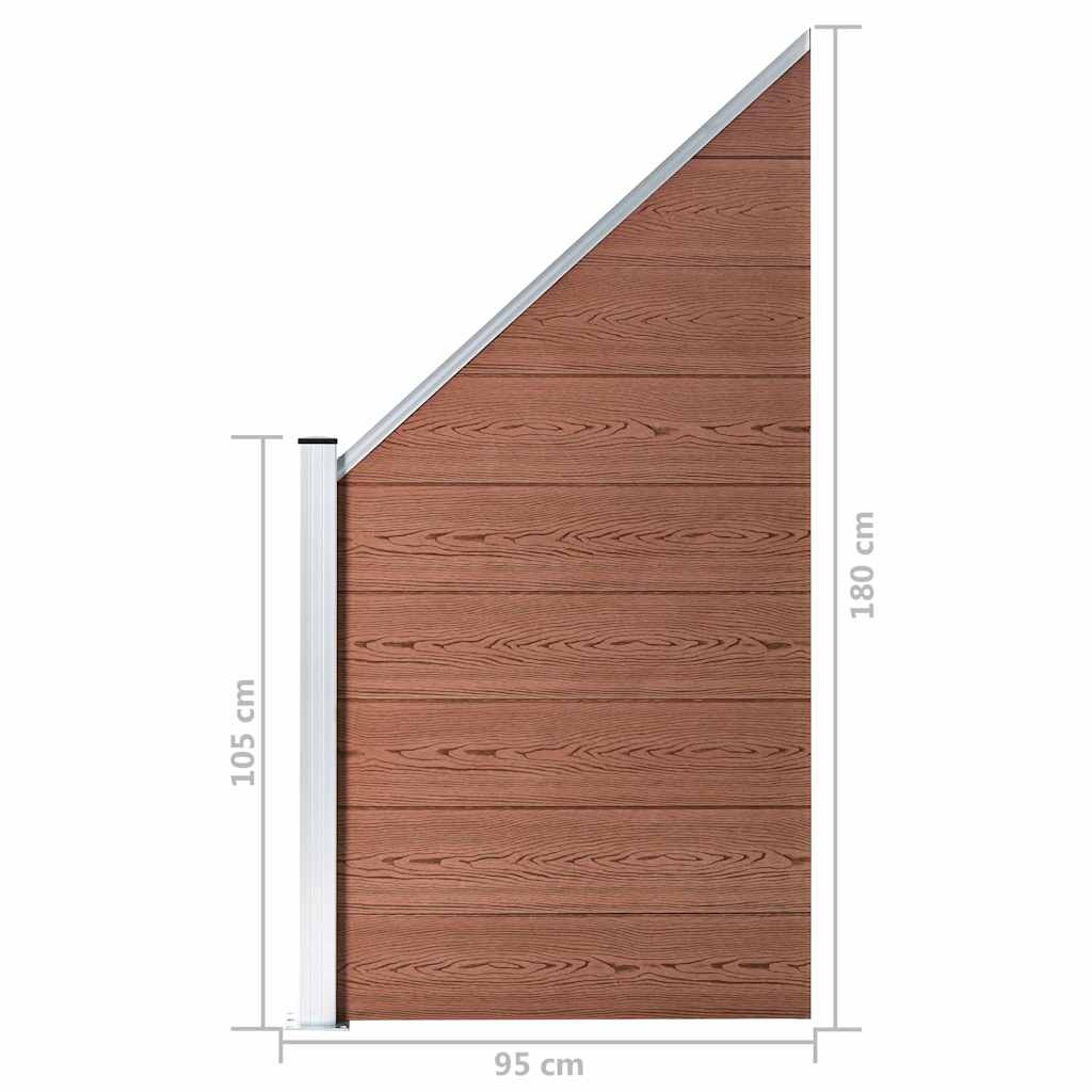 Vidaxl Panneau de clôture composite marron - Jusqu'à -35% sur votre jardin